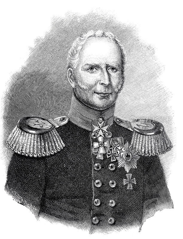 Hermann von Boyen将军，1814/19年和1841/47年普鲁士陆军元帅和战争部长